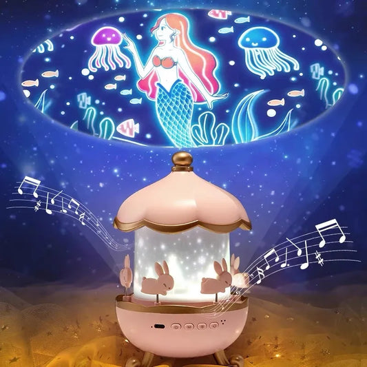 Magic Carrousel - Projector Night Light with Speaker