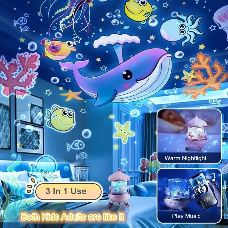 Magic Carrousel - Projector Night Light with Speaker