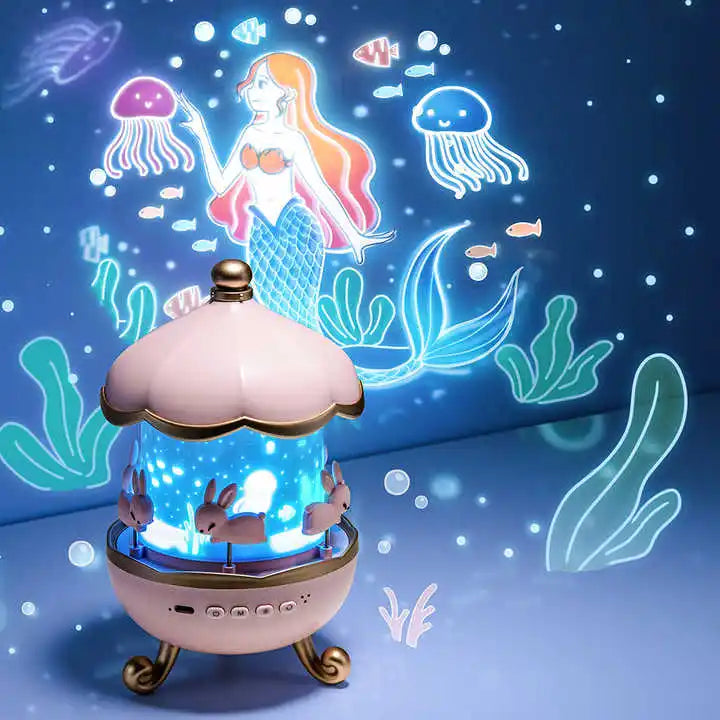 Magic Carrousel - Projector Night Light with Speaker