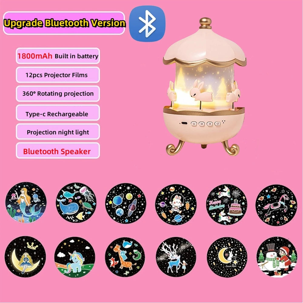 Magic Carrousel - Projector Night Light with Speaker