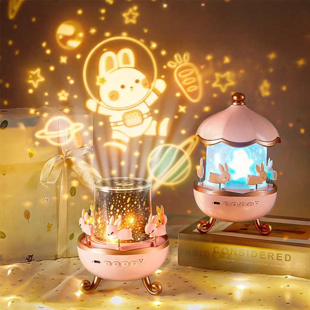 Magic Carrousel - Projector Night Light with Speaker