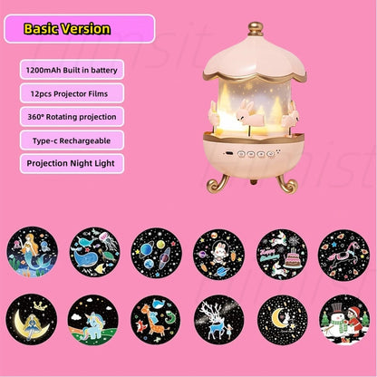 Magic Carrousel - Projector Night Light with Speaker